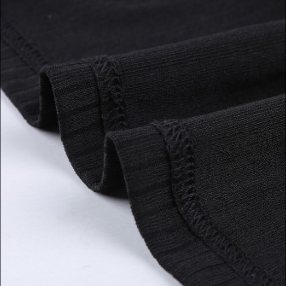 Black Knit Cropped Top & Wide Leg Pants - Picture 12 of 14